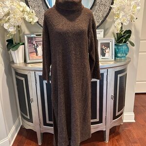 Victoria's Secret Brown Long-Sleeve Turtleneck Sweater Dress